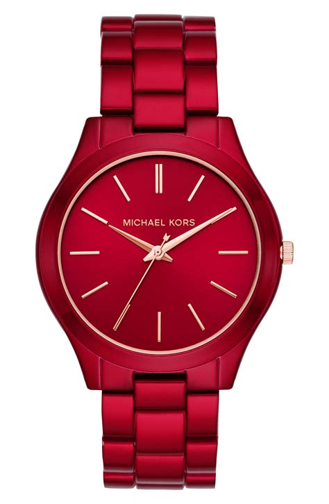 women's red michael kors watch|red Michael Kors Watch men's.